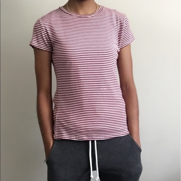 β’ β³ Zara Striped Basic Crewneck T-Shirt Small Tee - Picture 7 of 8